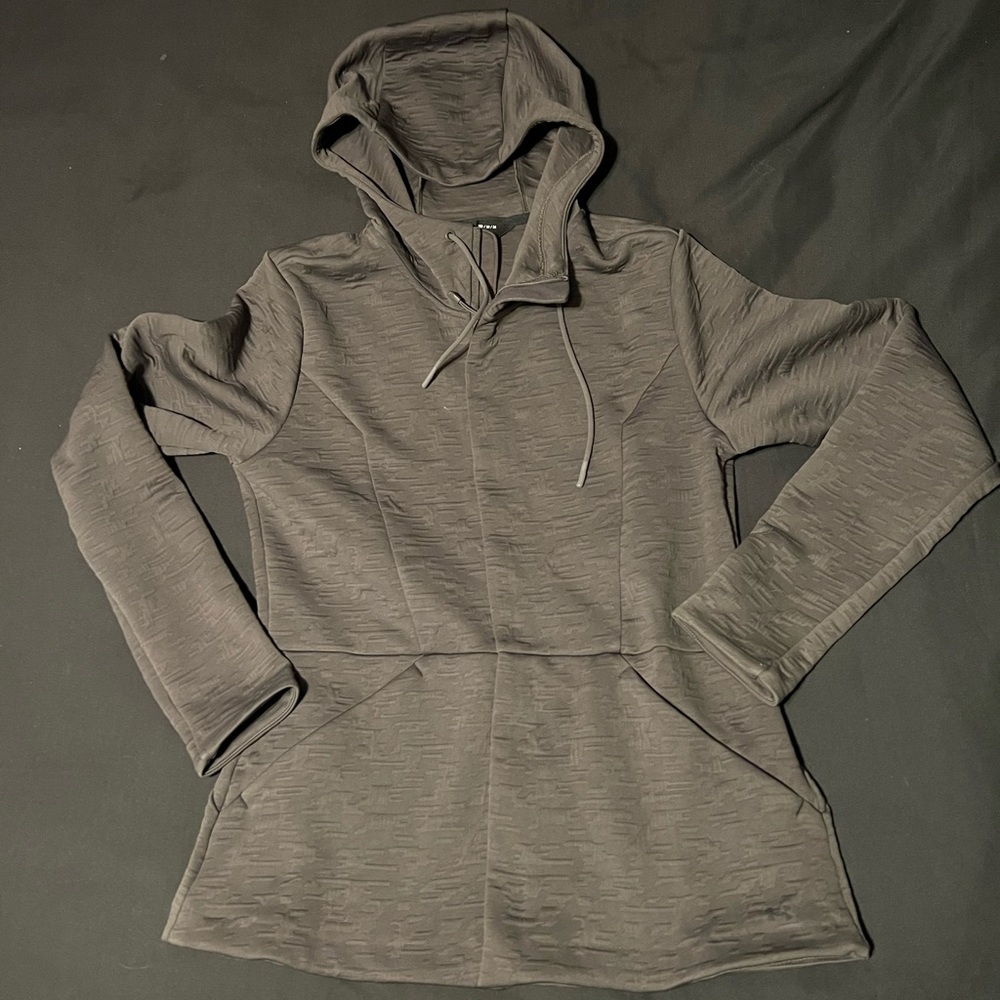 Under armour full zip up jacket. No stains or tears. Worn once